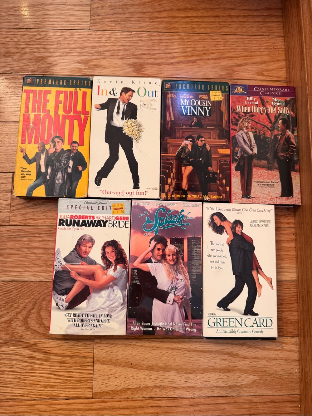 7 VHS Movie Lot 80s 90s Comedy Romance Tom Hanks Julia Roberts